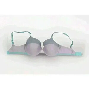 Victoria's Secret Uplift Semi Demi Bra Women's Size 36DD Gray Pink Blue Push Up
